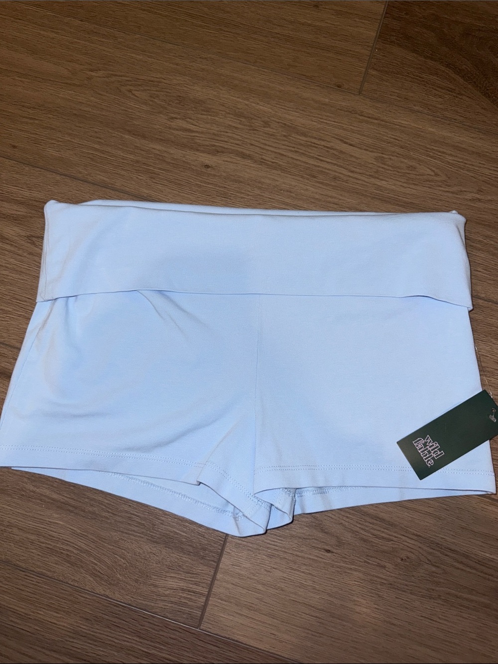 Baby Blue Cotton Shorts